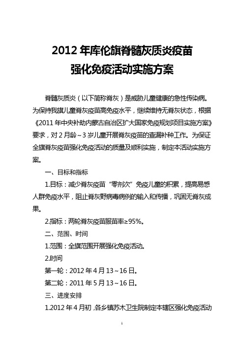 2012脊髓灰质炎强化方案