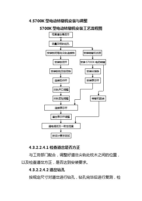 S700K转辙机安装及调试