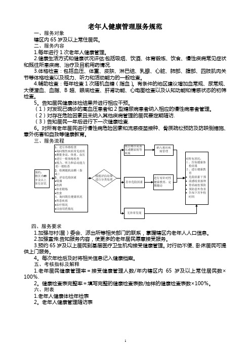 老年人健康管理服务规范