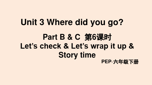 人教PEP版六年级下册英语精品教学课件 Unit 3 Part C Story time 第6课时