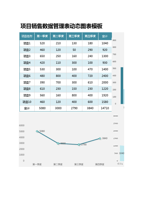 销售数据动态管理分析图表