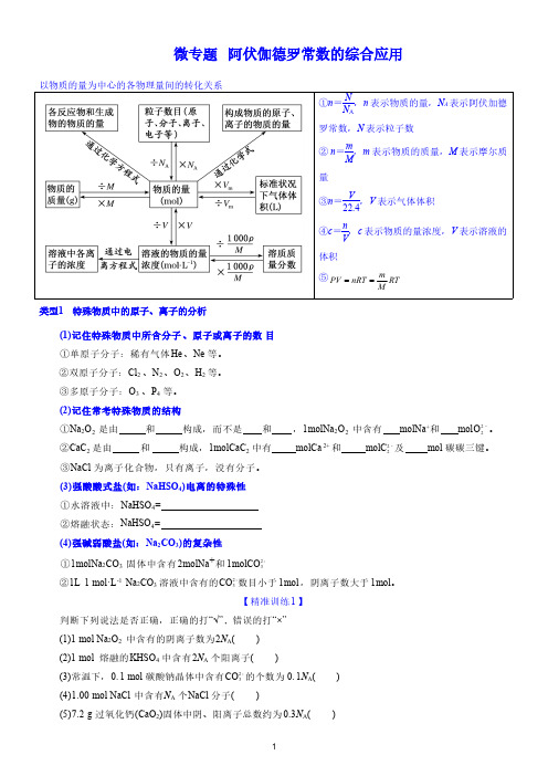 微专题   阿伏加德罗常数(1)