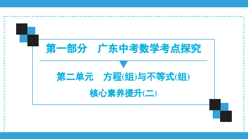 2020广东中考数学一轮复习宝典课件第1部分  第2单元  核心素养提升(2)