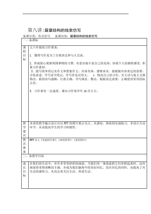 小学3 5年级作文形式仿写课件教案 45元2文笔3形式仿写 8教案