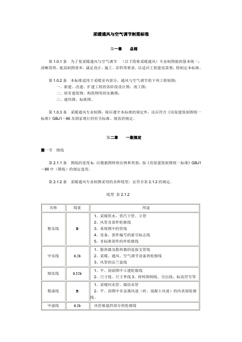 采暖通风制图标准