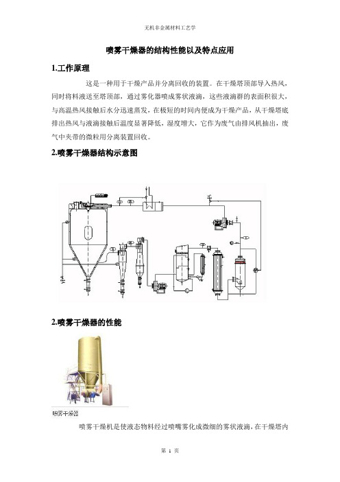 喷雾干燥器的结构性能以及特点应用