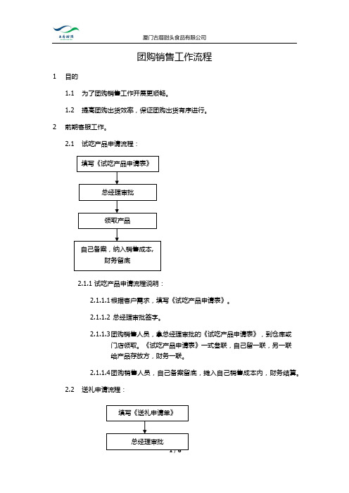 团购销售流程