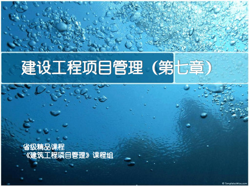 建筑工程项目管理项建国建筑工程施工组织