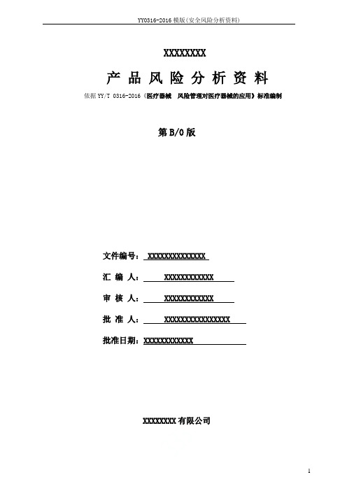 YY0316-2016模版(安全风险分析资料)