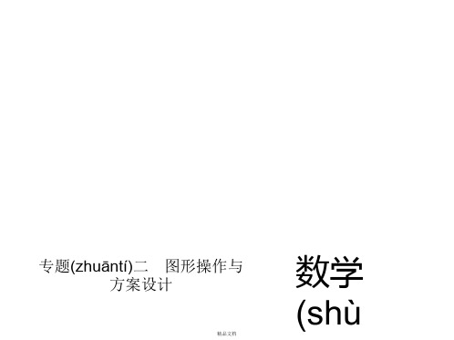 中考精英总复习数学专题习题课件：专题二图形操作与方案设计(共27张PPT)精要