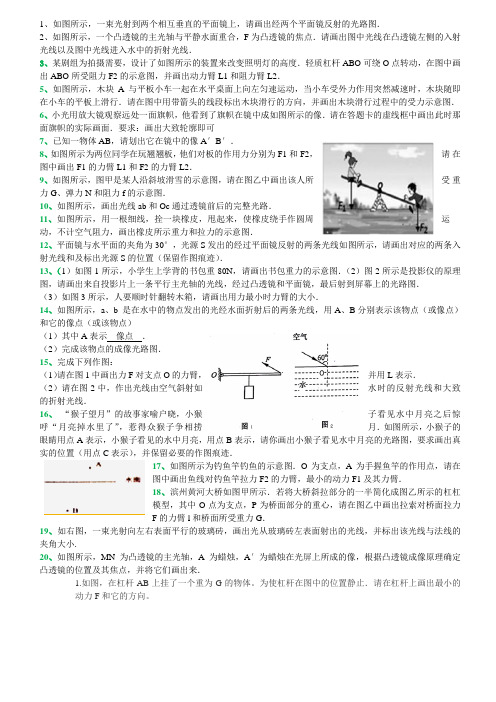 八年级物理作图题