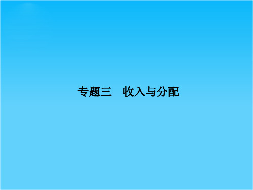 高三政治二轮复习课件专题三 收入与分配