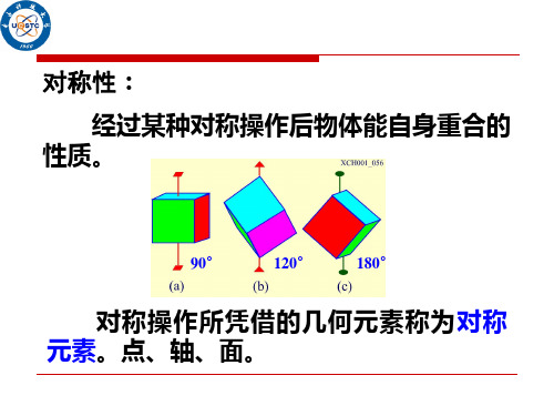 固体物理_晶体的对称型_2012