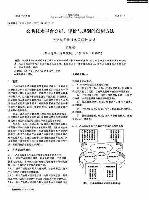 公共技术平台分析、评价与规划的创新方法——产业链图谱技术关联性分析