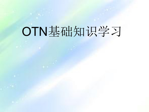 OTN基础知识学习-PPT