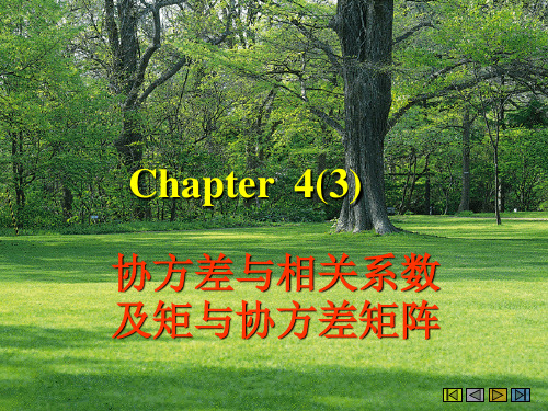 4.3 协方差与相关系数及矩与协方差矩阵