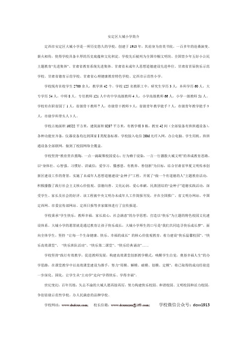 安定区大城小学简介