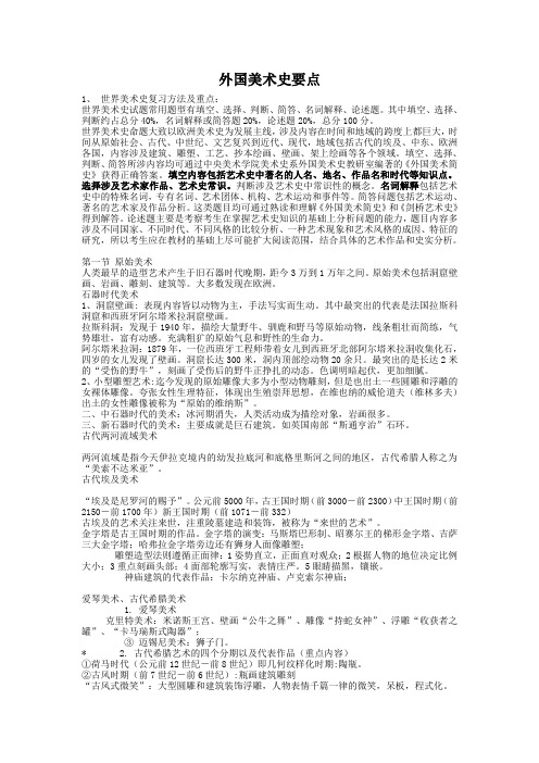 外国美术史【教师招聘复习资料】