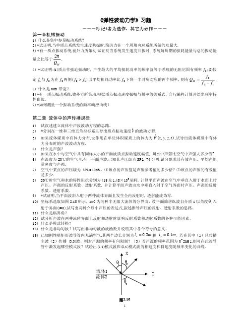 《弹性波动力学》习题0909