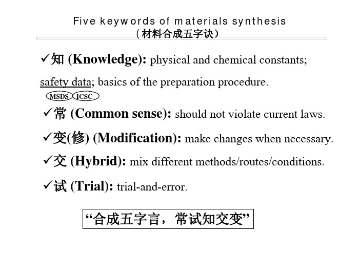 中国科技大学材料合成化学(1-2) Introdution (b-w)(1)