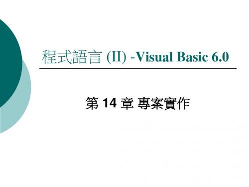 程式语言(II)-VisualBasic6.0.