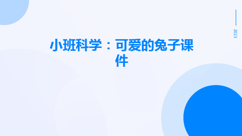 小班科学：可爱的兔子课件