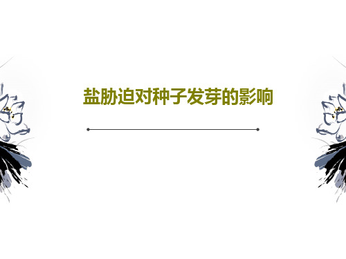 盐胁迫对种子发芽的影响21页PPT