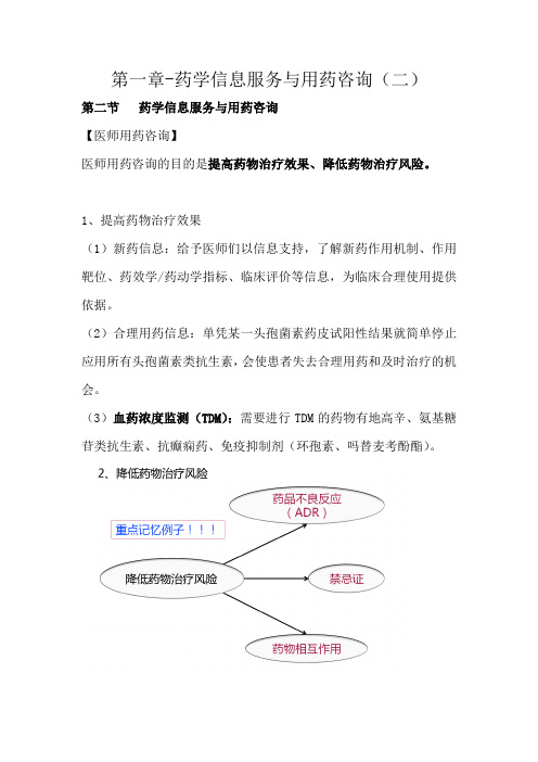 执业药师资格考试-药学综合知识与技能考试重点-药学信息服务与用药咨询(二)