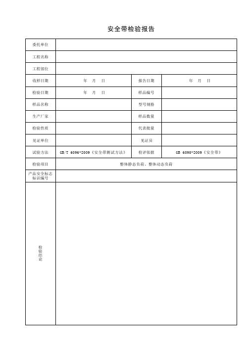 安全带检验报告