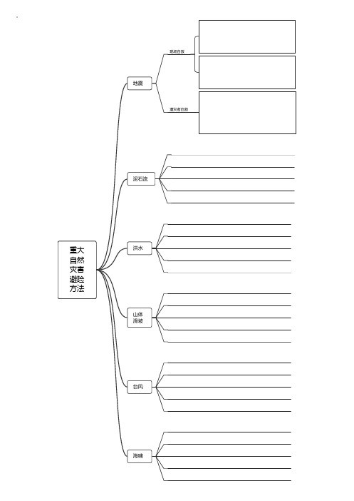 导游应变技能-重大自然灾害避险方法(思维导图 脑图)