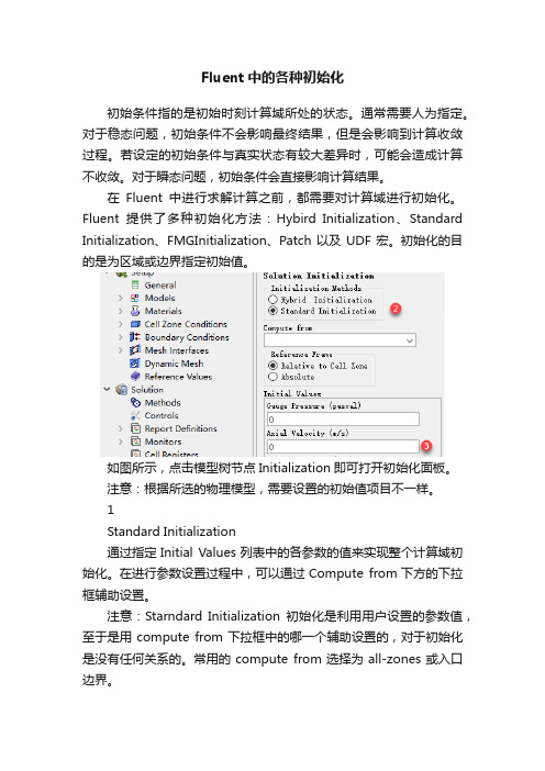 Fluent中的各种初始化