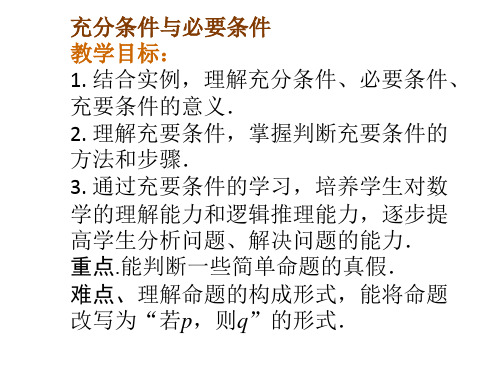 高中数学《第一章常用逻辑用语1.2充分条件与必要条件1.2.1充分条...》977PPT课件 一等奖名师