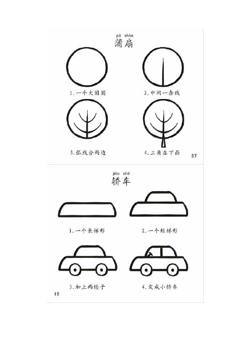 90后父母必备的幼儿园简笔画教材,看看你孩子都会画吗--教程一