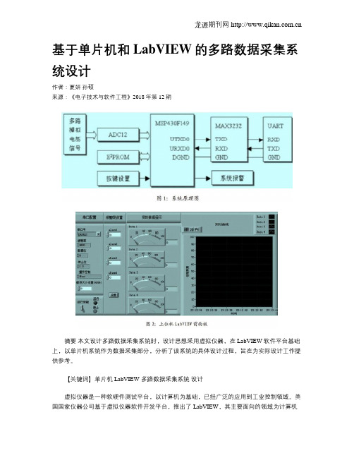 基于单片机和LabVIEW的多路数据采集系统设计