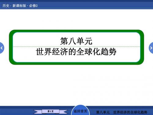 人教版高中历史必修2 单元综合八：第八单元单元回顾