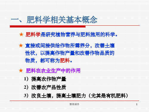 《植物营养与施肥》PPT课件