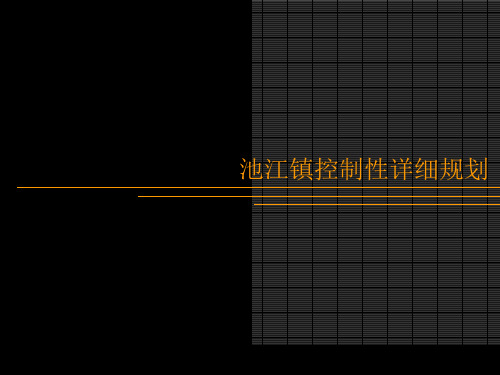 池江镇控制性详细规划ppt课件