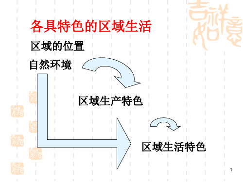 各具特色的区域生活ppt课件