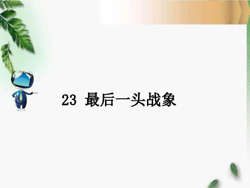 人教六年级语文上册23 《最后一头战象》课文原文