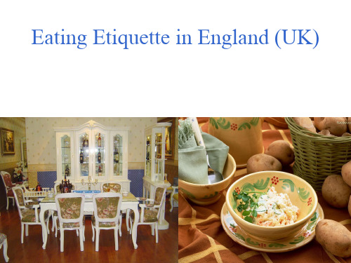 Eating Etiquette in England (UK)