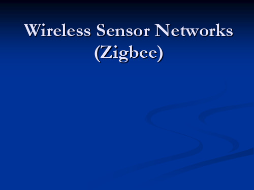 WirelessSensorNetworksPPT课件