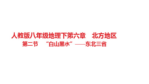 第六章 北方地区第二节 “白山黑水”——东北三省习题 人教版八年级地理下册