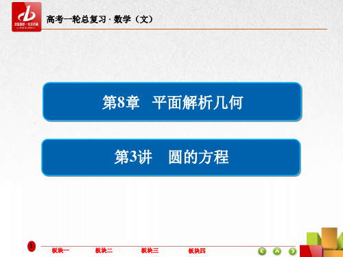 高考数学(文)一轮复习  8-3圆的方程