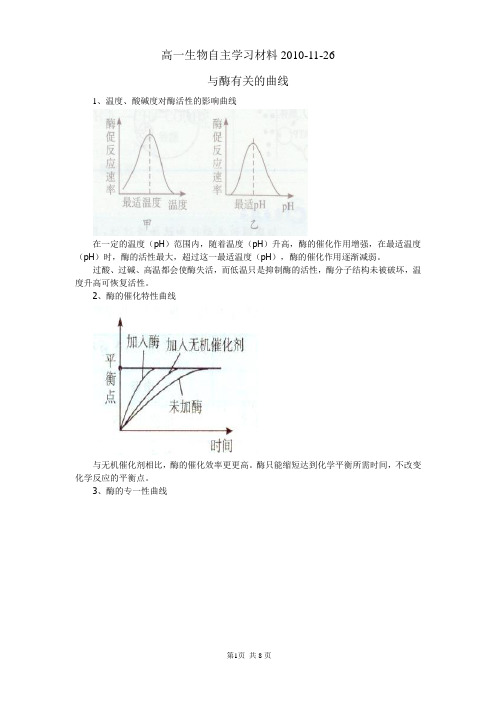 与酶有关的曲线