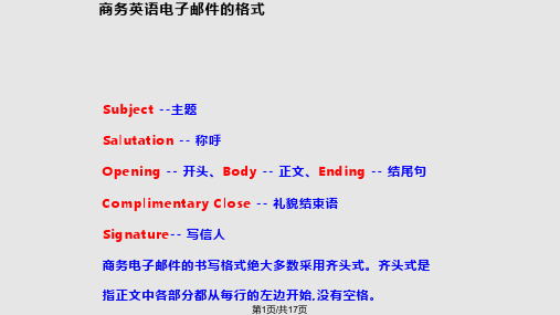 商务英语邮件写作PPT课件