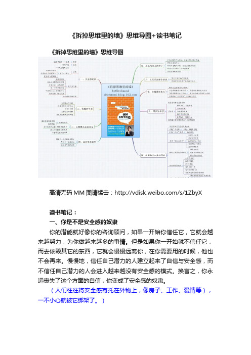 《拆掉思维里的墙》思维导图+读书笔记