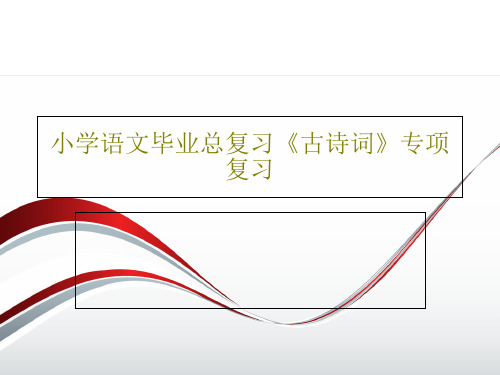 小学语文毕业总复习《古诗词》专项复习PPT共47页