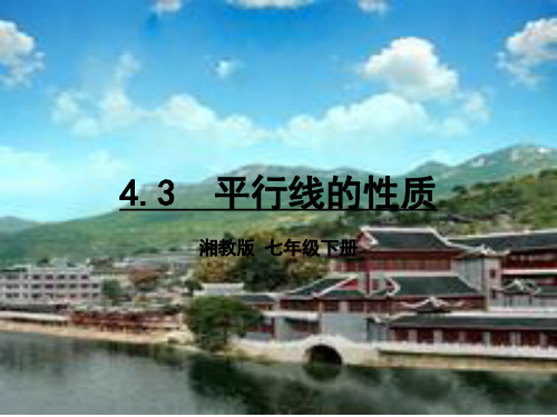 4.3平行线的性质-湘教版七年级数学下册课件(共26张PPT)