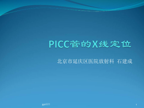 PICC管的X线定位  ppt课件