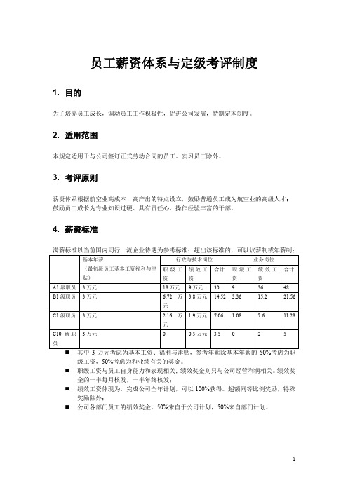 员工薪资体系与定级考评制度